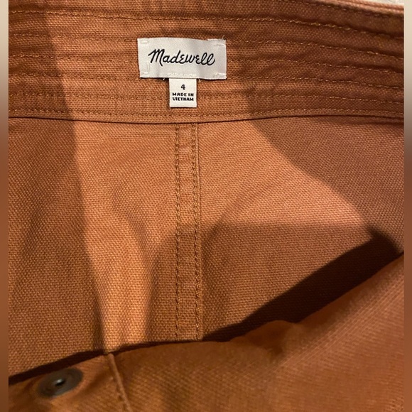 Madewell Fall Brown A-Line Button Skirt - Picture 3 of 3